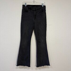 MOTHER Black Bootcut Jeans \\ Size 28 // Frayed Hem